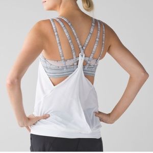 Lululemon White Noveau Limits Tank